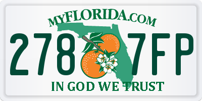 FL license plate 2787FP