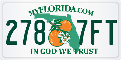 FL license plate 2787FT