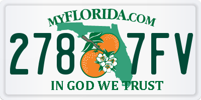 FL license plate 2787FV
