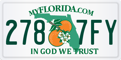 FL license plate 2787FY