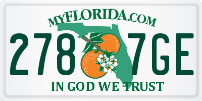 FL license plate 2787GE