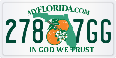 FL license plate 2787GG