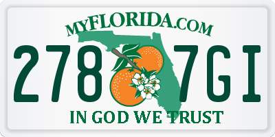 FL license plate 2787GI