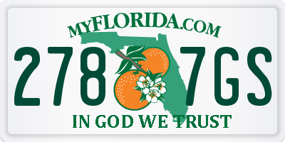 FL license plate 2787GS