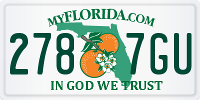 FL license plate 2787GU