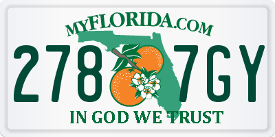 FL license plate 2787GY