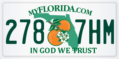 FL license plate 2787HM