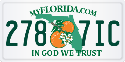 FL license plate 2787IC
