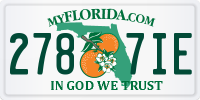 FL license plate 2787IE