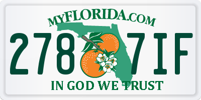FL license plate 2787IF