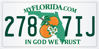 FL license plate 2787IJ