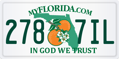 FL license plate 2787IL