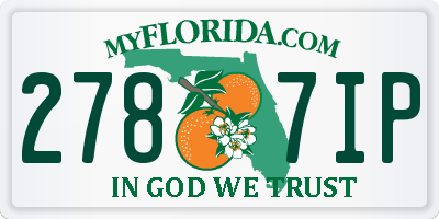 FL license plate 2787IP