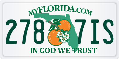 FL license plate 2787IS
