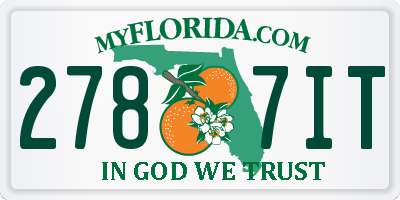 FL license plate 2787IT