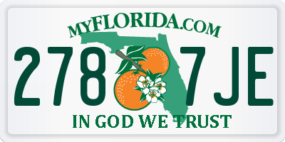 FL license plate 2787JE