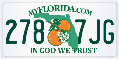 FL license plate 2787JG