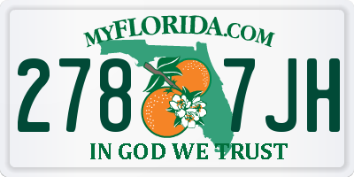 FL license plate 2787JH