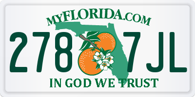 FL license plate 2787JL
