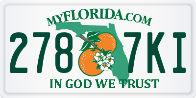 FL license plate 2787KI