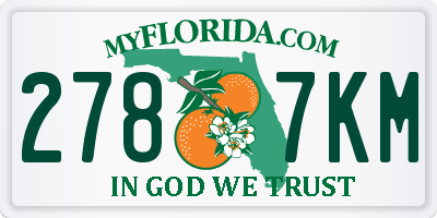 FL license plate 2787KM