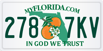 FL license plate 2787KV