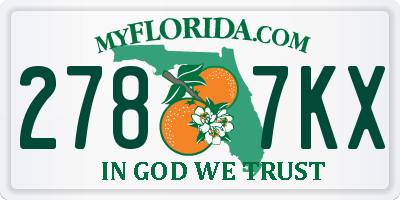 FL license plate 2787KX
