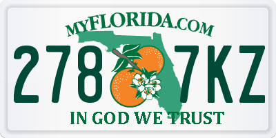 FL license plate 2787KZ