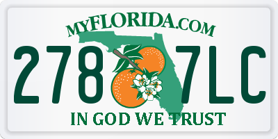 FL license plate 2787LC