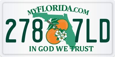 FL license plate 2787LD