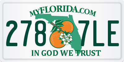 FL license plate 2787LE