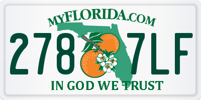 FL license plate 2787LF