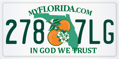 FL license plate 2787LG