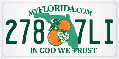FL license plate 2787LI