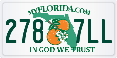 FL license plate 2787LL