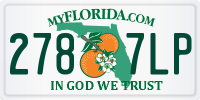 FL license plate 2787LP