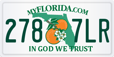 FL license plate 2787LR