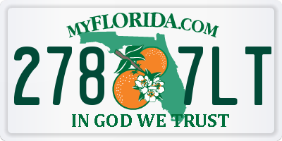 FL license plate 2787LT