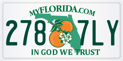 FL license plate 2787LY