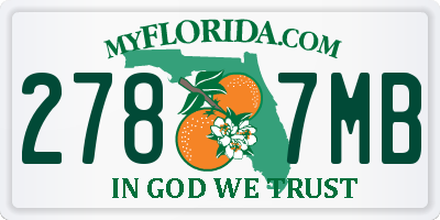 FL license plate 2787MB
