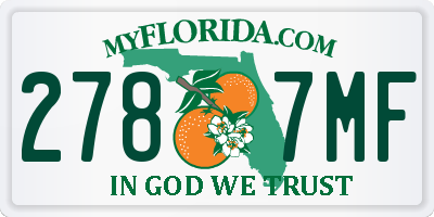 FL license plate 2787MF