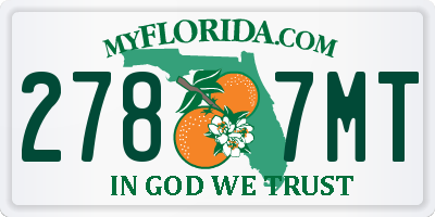 FL license plate 2787MT
