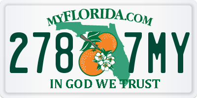 FL license plate 2787MY