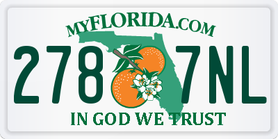 FL license plate 2787NL