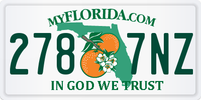 FL license plate 2787NZ