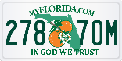 FL license plate 2787OM