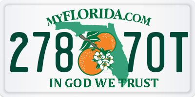 FL license plate 2787OT
