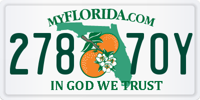 FL license plate 2787OY