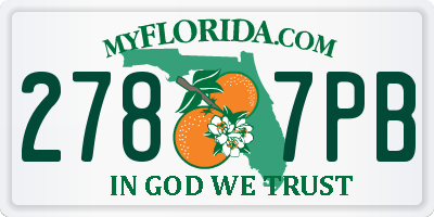FL license plate 2787PB