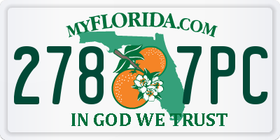 FL license plate 2787PC
